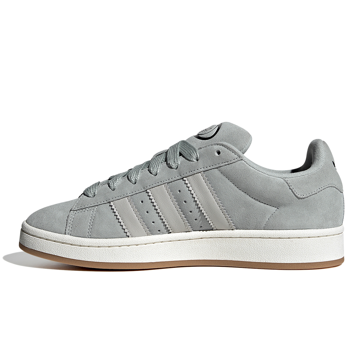 Adidas originals campus trainer in pale grey with pink sole best sale