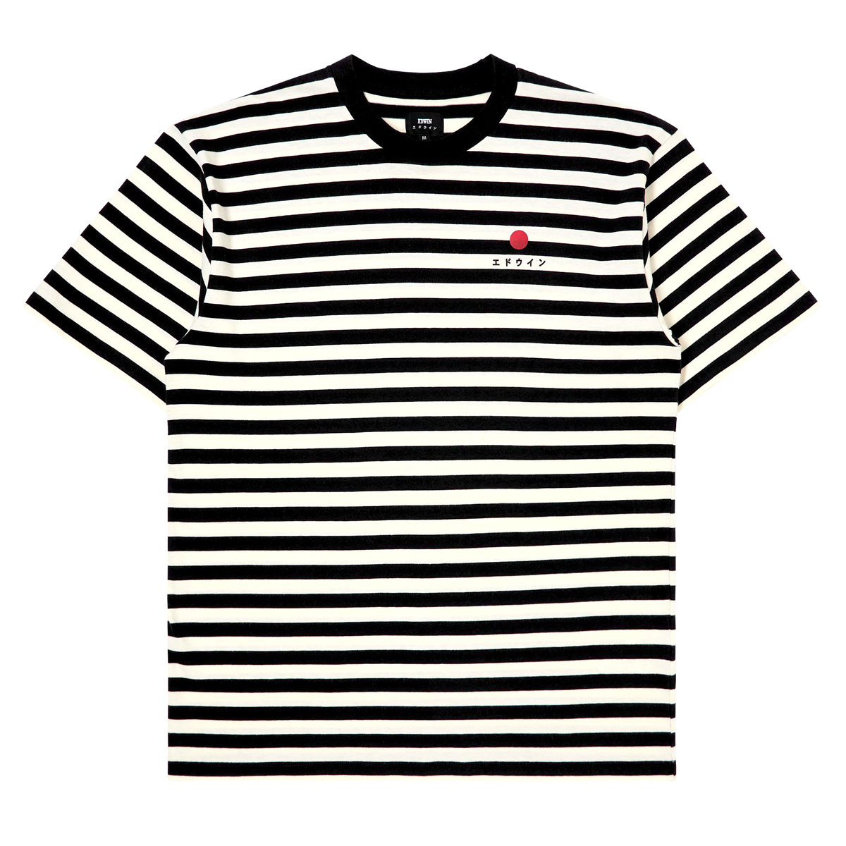 Basic Stripe Shirt Regular Tee Black White